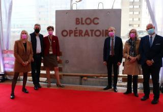 Première pierre bloc opératoire Centre Hospitalier Agglomération Béthune Bruay 